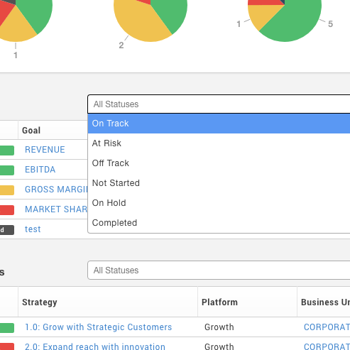 myOGSM 4 filter options